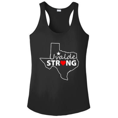 Uvalde Strong Texas Strong Ladies PosiCharge Competitor Racerback Tank