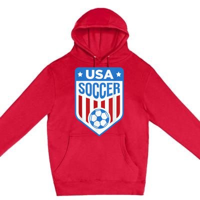 USA Soccer Team Support the Team Shirt USA Flag Football Premium Pullover Hoodie