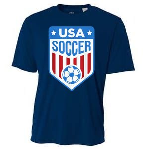 USA Soccer Team Support the Team Shirt USA Flag Football Cooling Performance Crew T-Shirt