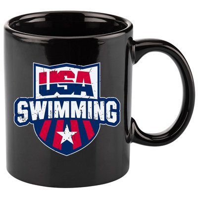 Usa Swimming Team Sports Athlete Us Swim Aquatic 11oz C Handle Ceramic Mug