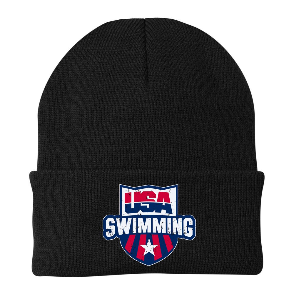 Usa Swimming Team Sports Athlete Us Swim Aquatic Beanie