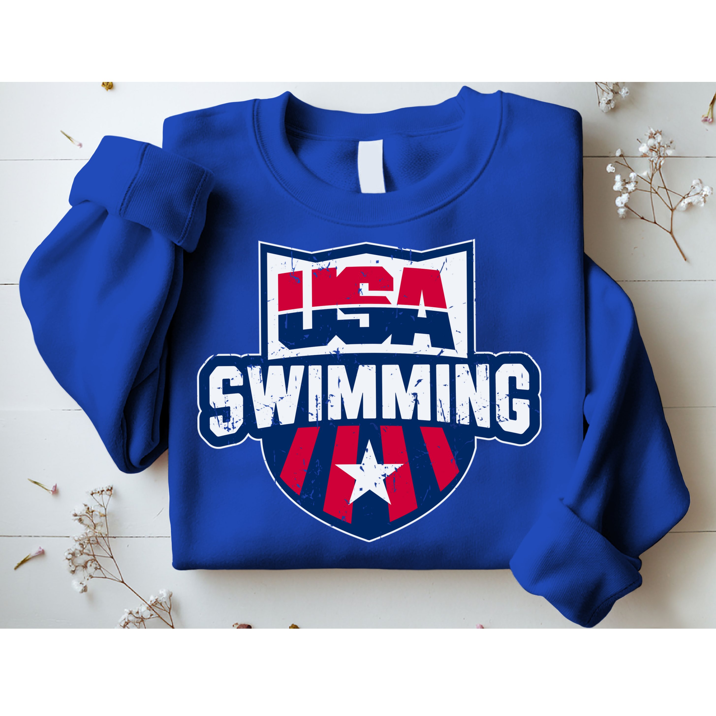 Usa Swimming Team Sports Athlete Us Swim Aquatic Sweatshirt