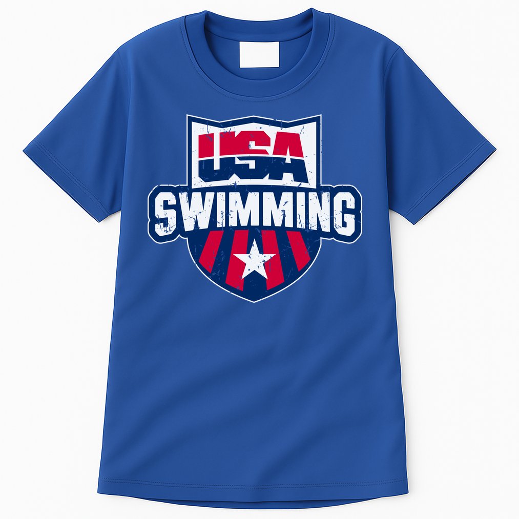 Usa Swimming Team Sports Athlete Us Swim Aquatic Tall T-Shirt