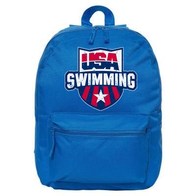 Usa Swimming Team Sports Athlete Us Swim Aquatic 16 in Basic Backpack