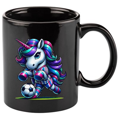 Unicorn Soccer Team Player 11oz C Handle Ceramic Mug