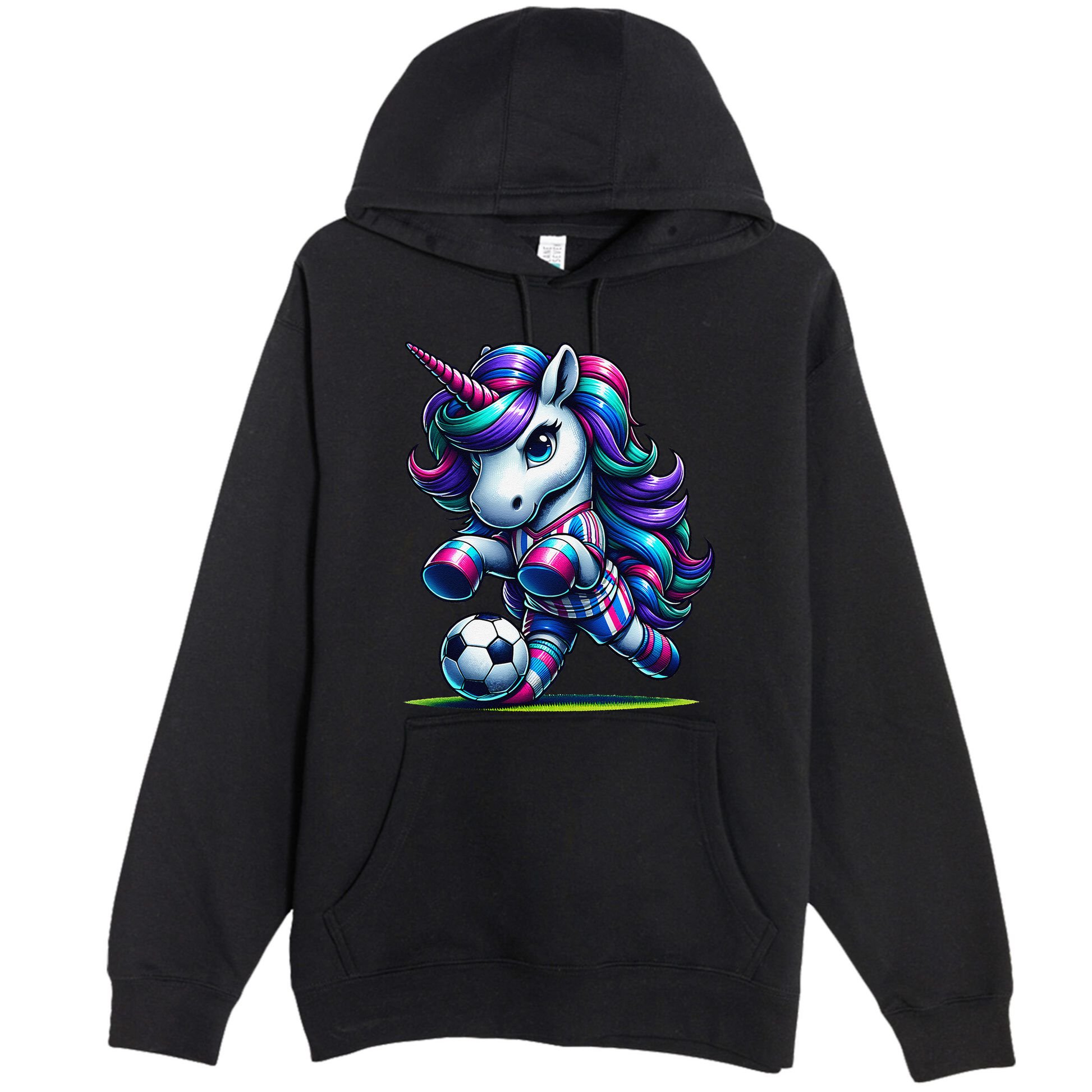 Unicorn Soccer Team Player Premium Pullover Hoodie