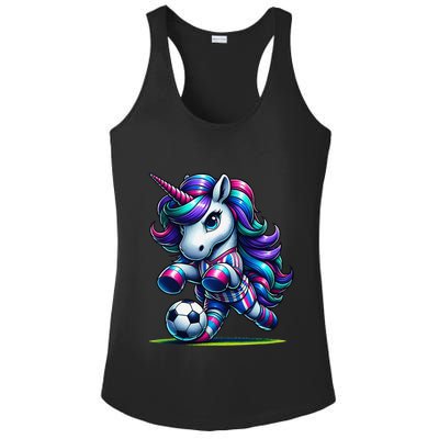 Unicorn Soccer Team Player Ladies PosiCharge Competitor Racerback Tank