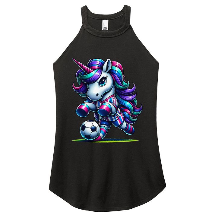 Unicorn Soccer Team Player Women's Perfect Tri Rocker Tank
