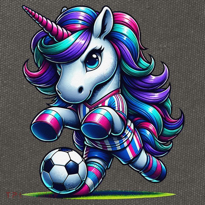 Unicorn Soccer Team Player Cotton Canvas Backpack