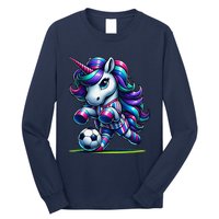 Unicorn Soccer Team Player Long Sleeve Shirt