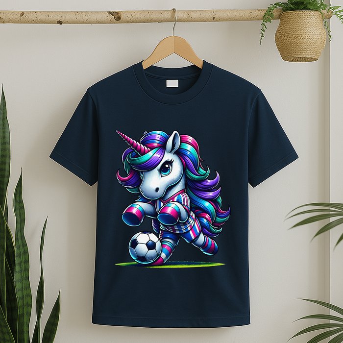 Unicorn Soccer Team Player T-Shirt