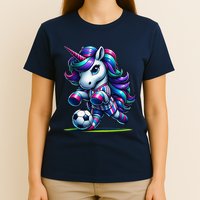 Unicorn Soccer Team Player T-Shirt