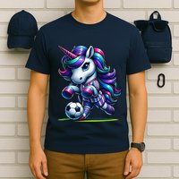 Unicorn Soccer Team Player T-Shirt