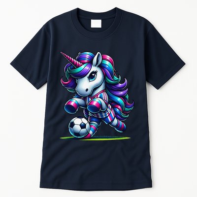 Unicorn Soccer Team Player Tall T-Shirt