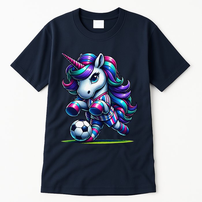 Unicorn Soccer Team Player Tall T-Shirt