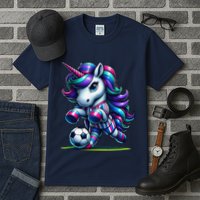 Unicorn Soccer Team Player Tall T-Shirt
