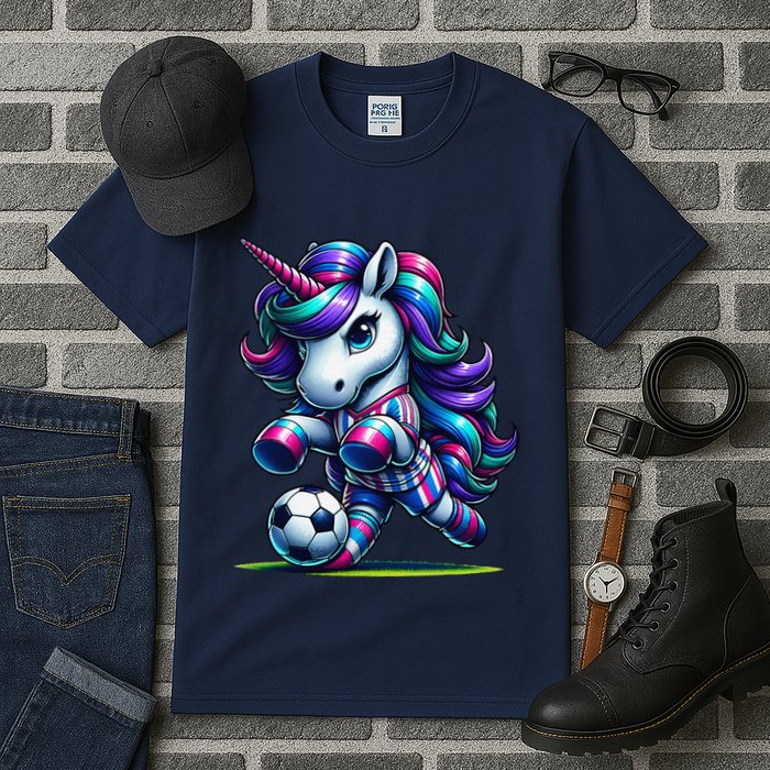 Unicorn Soccer Team Player Tall T-Shirt