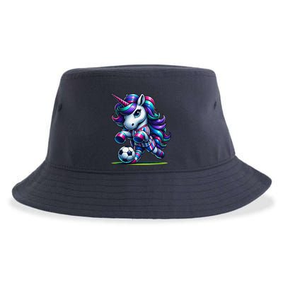 Unicorn Soccer Team Player Sustainable Bucket Hat