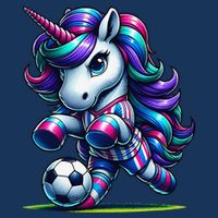 Unicorn Soccer Team Player Button