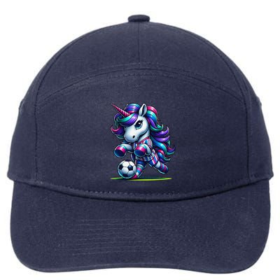 Unicorn Soccer Team Player 7-Panel Snapback Hat