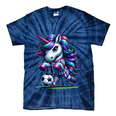 Unicorn Soccer Team Player Tie-Dye T-Shirt