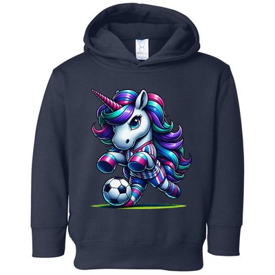 Unicorn Soccer Team Player Toddler Hoodie