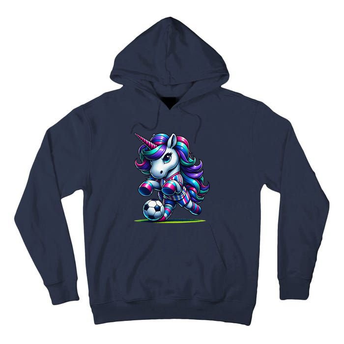 Unicorn Soccer Team Player Tall Hoodie