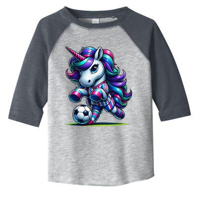 Unicorn Soccer Team Player Toddler Fine Jersey T-Shirt