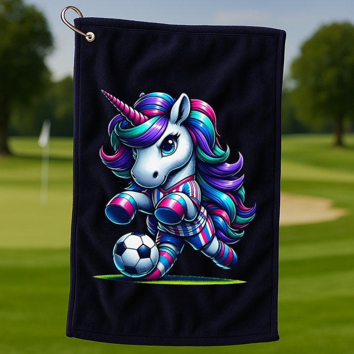 Unicorn Soccer Team Player Golf Towel