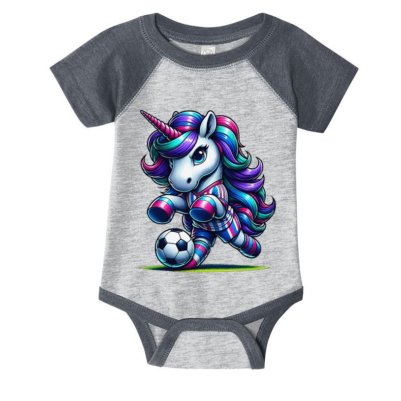 Unicorn Soccer Team Player Infant Baby Jersey Bodysuit