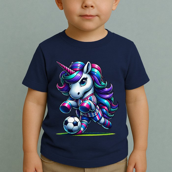 Unicorn Soccer Team Player Toddler T-Shirt
