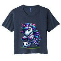 Unicorn Soccer Team Player Crop Top