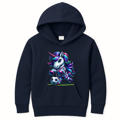 Unicorn Soccer Team Player Kids Hoodie