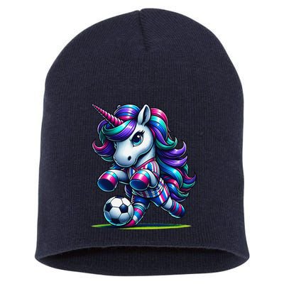 Unicorn Soccer Team Player Short Acrylic Beanie