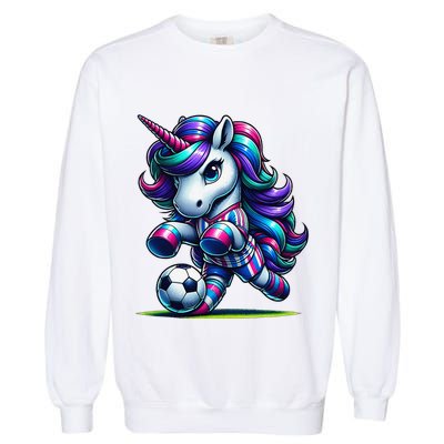 Unicorn Soccer Team Player Garment-Dyed Sweatshirt