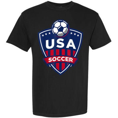 USA Soccer Team Support The Team Shirt USA Flag Football TShirt Garment-Dyed Heavyweight T-Shirt