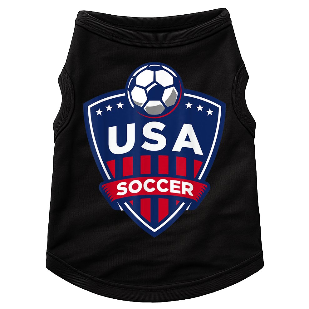 USA Soccer Team Support The Team Shirt USA Flag Football TShirt Doggie Tank