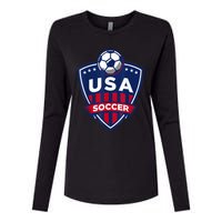 USA Soccer Team Support The Team Shirt USA Flag Football TShirt Womens Cotton Relaxed Long Sleeve T-Shirt