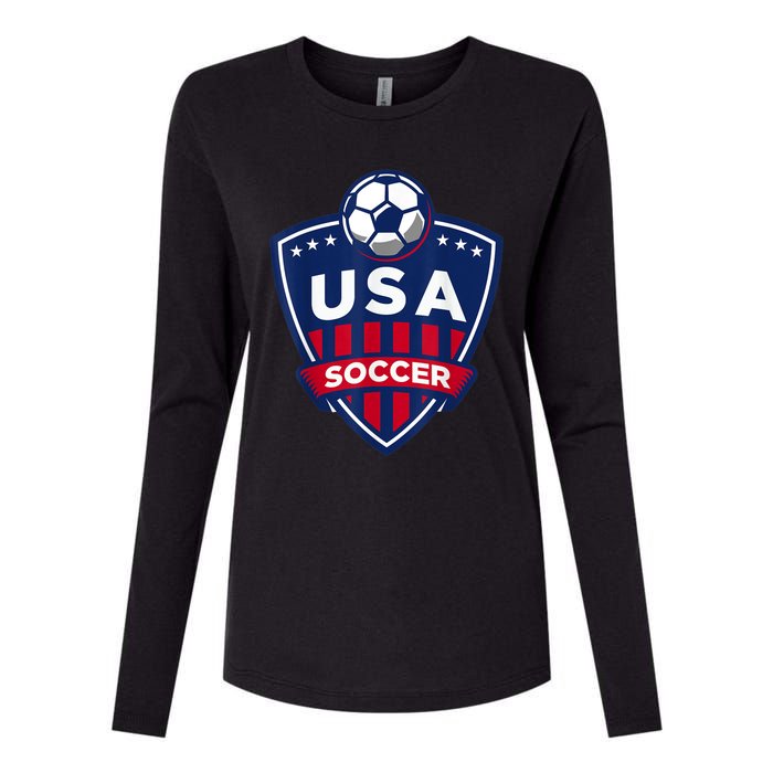 USA Soccer Team Support The Team Shirt USA Flag Football TShirt Womens Cotton Relaxed Long Sleeve T-Shirt