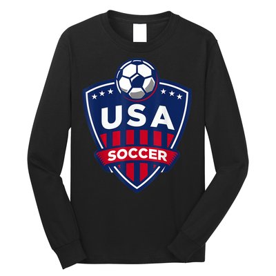 USA Soccer Team Support The Team Shirt USA Flag Football TShirt Long Sleeve Shirt