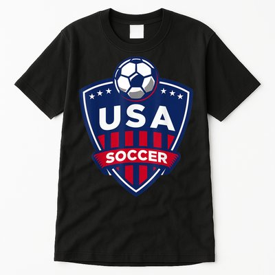 USA Soccer Team Support The Team Shirt USA Flag Football TShirt Tall T-Shirt