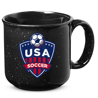 USA Soccer Team Support The Team Shirt USA Flag Football TShirt 15oz Campfire Ceramic Mug