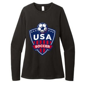 USA Soccer Team Support The Team Shirt USA Flag Football TShirt Womens CVC Long Sleeve Shirt