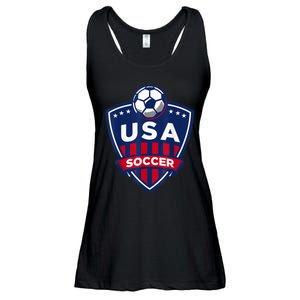 USA Soccer Team Support The Team Shirt USA Flag Football TShirt Ladies Essential Flowy Tank