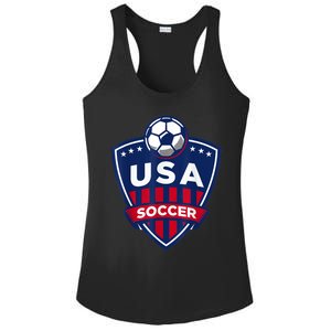 USA Soccer Team Support The Team Shirt USA Flag Football TShirt Ladies PosiCharge Competitor Racerback Tank