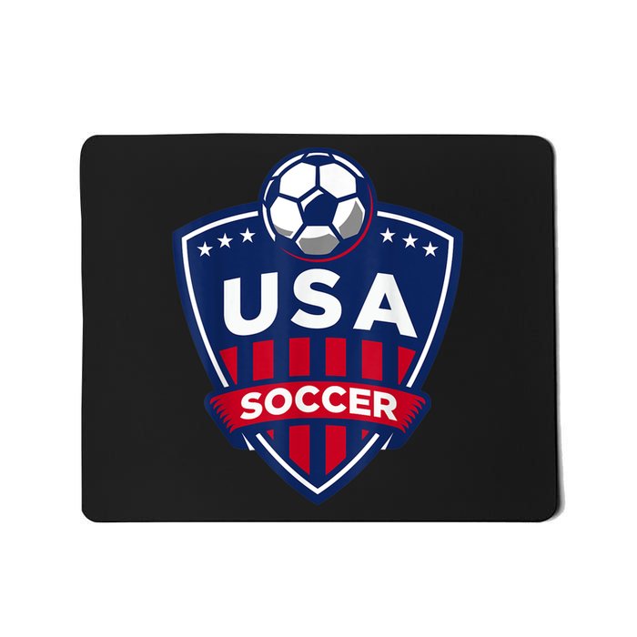 USA Soccer Team Support The Team Shirt USA Flag Football TShirt Mousepad