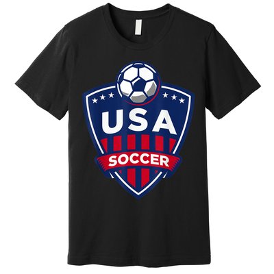 USA Soccer Team Support The Team Shirt USA Flag Football TShirt Premium T-Shirt