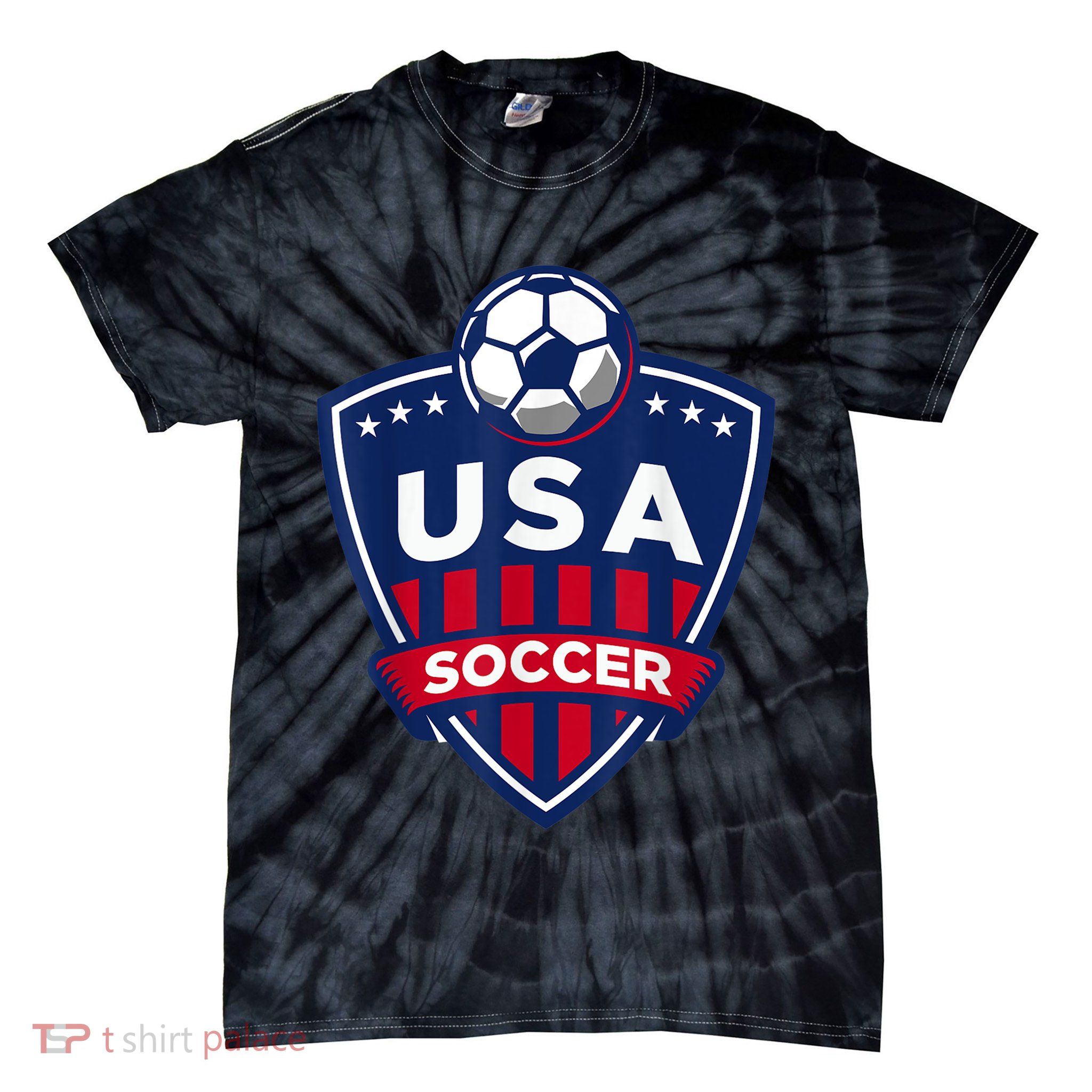 USA Soccer Team Support The Team Shirt USA Flag Football TShirt Tie-Dye T-Shirt