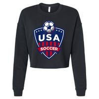 USA Soccer Team Support The Team Shirt USA Flag Football TShirt Cropped Pullover Crew