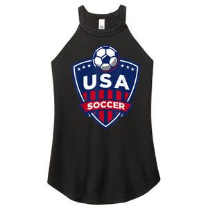 USA Soccer Team Support The Team Shirt USA Flag Football TShirt Women's Perfect Tri Rocker Tank